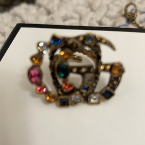 Gucci GG Multi Color Crystal Embellished Marmont Bracelet - Picture 6 of 10